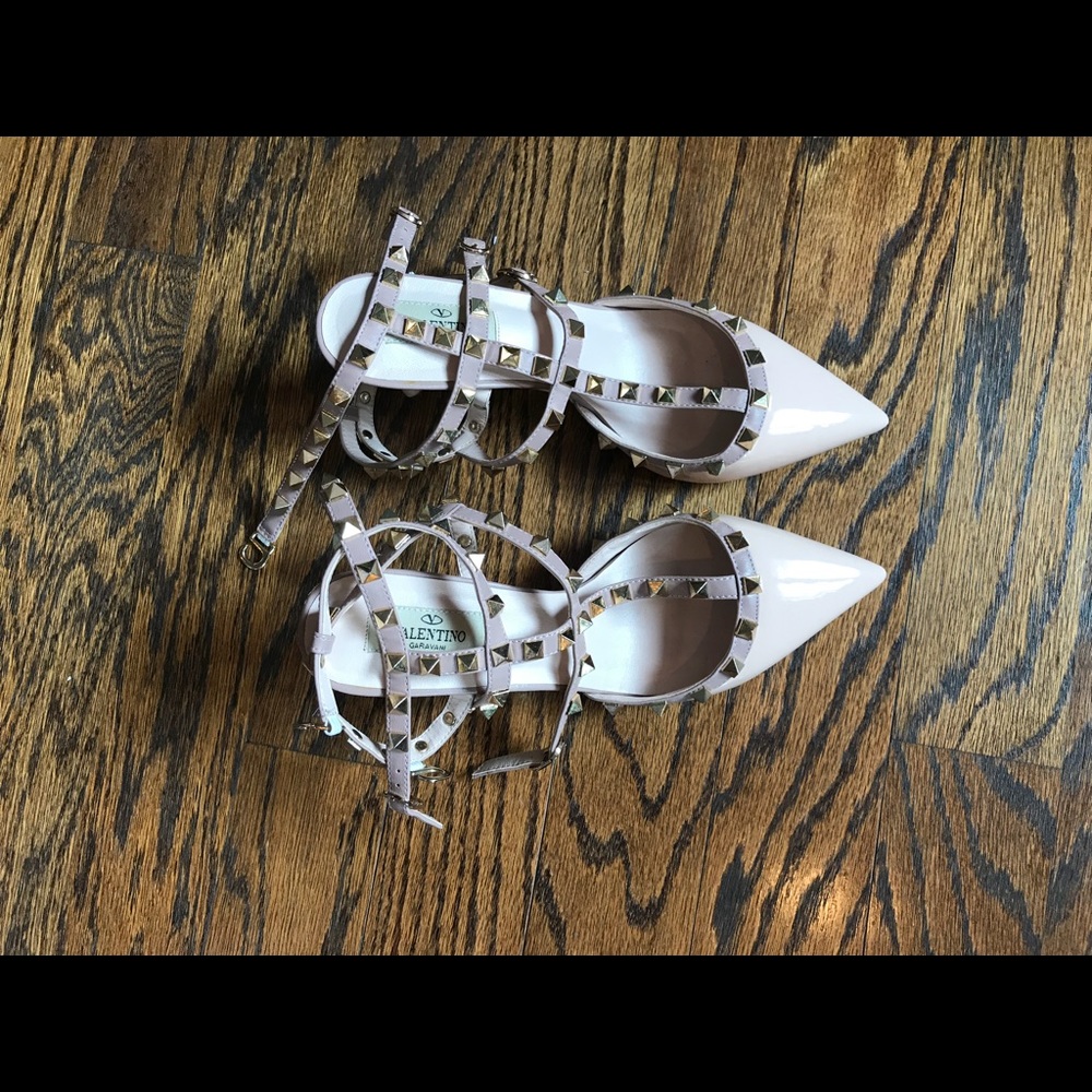 Baby pink studded Valentino heels